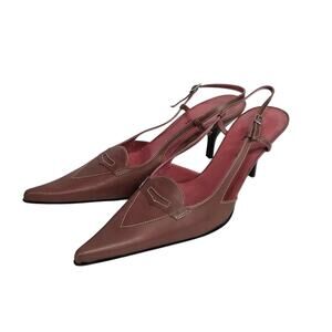 Atelier Mercadal Paris "Vitello Apollo" Kitten Heels Size 39 NEW Leather